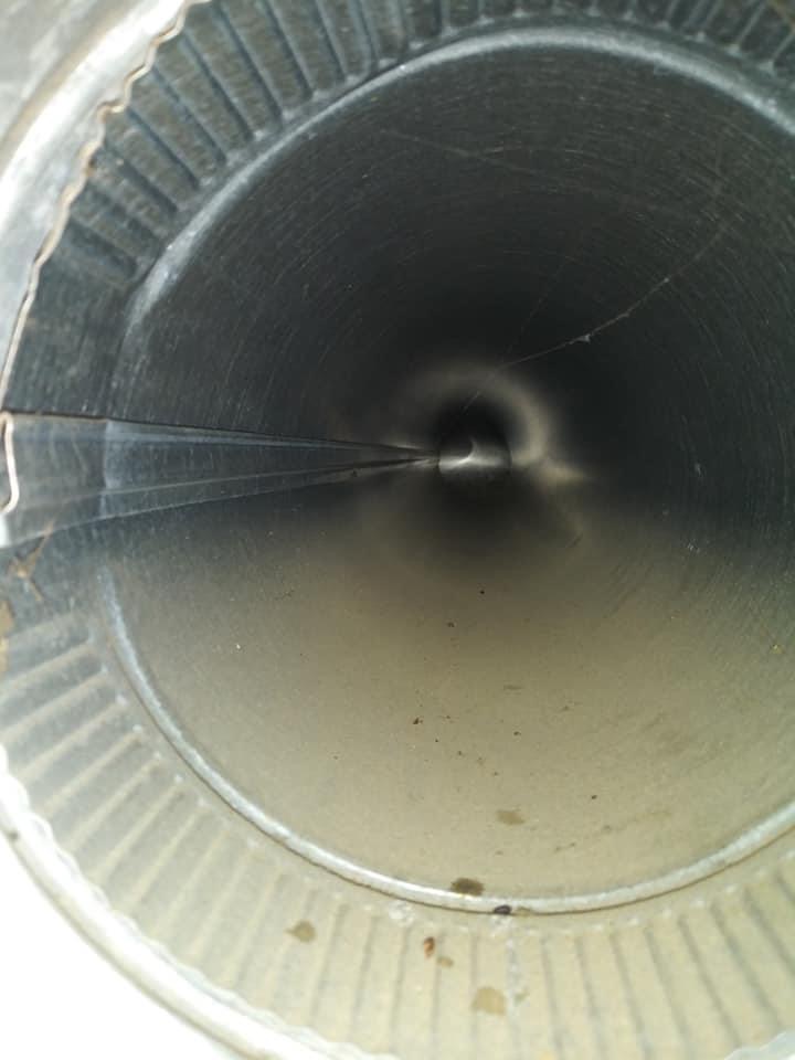 A close up of the inside of a pipe